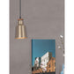 JS-GL-9717-S - Matt Brushed Brass & Gold Metal & Wood Modern Hanging Light