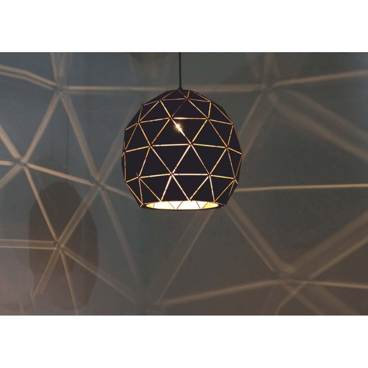 JS-GL-L01-1 - Black & Gold Metal Modern Hanging Light
