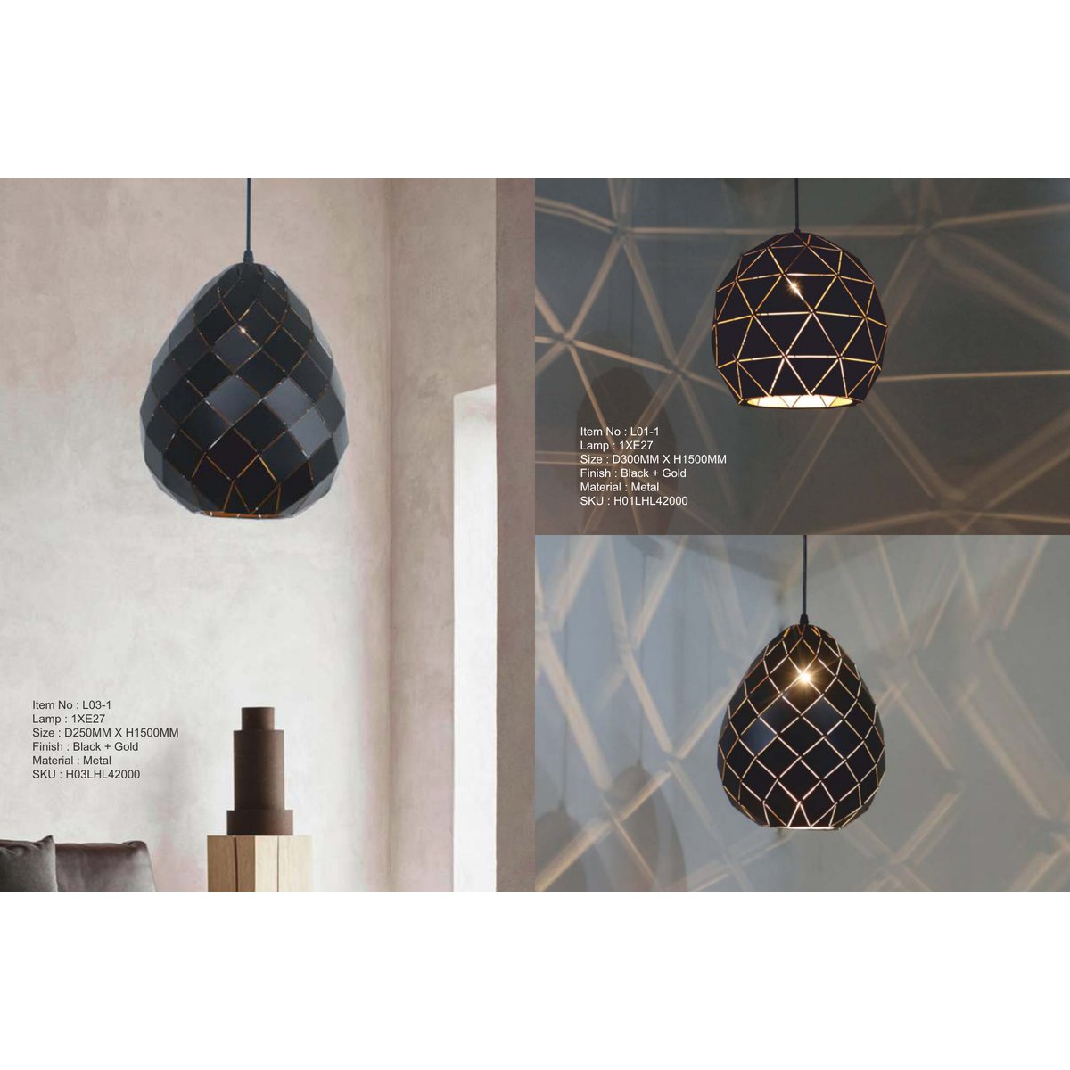 L03-1 1XE27 Hanging Light