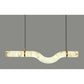 JS-GL-MBP-U - Antique Brass Metal & Ceramic Modern Chandelier