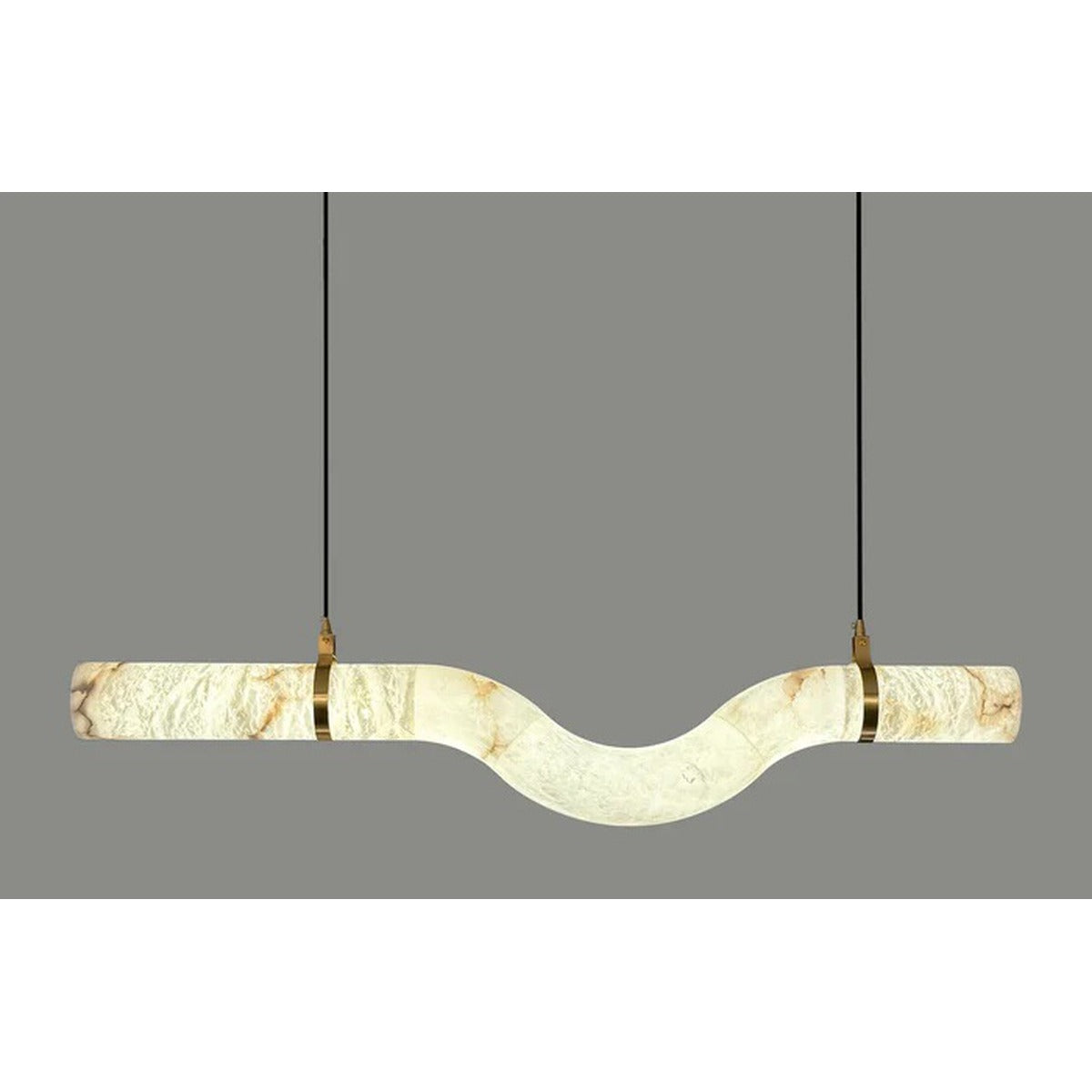 JS-GL-MBP-U - Antique Brass Metal & Ceramic Modern Chandelier