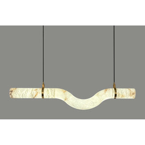 JS-GL-MBP-U - Antique Brass Metal & Ceramic Modern Chandelier