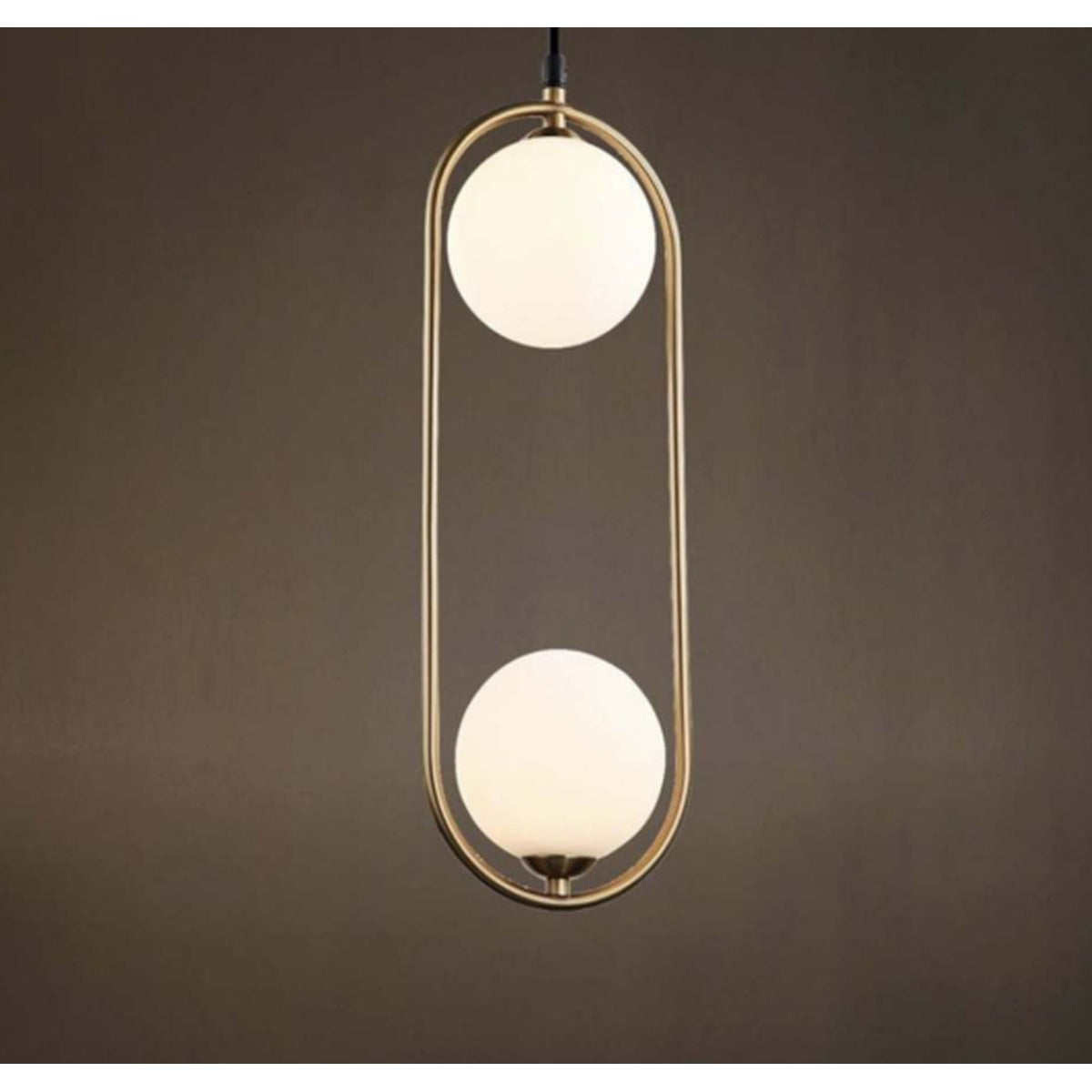 JS-GL-0151-2 - ANTIQUE BRASS METAL Glass Hanging Light
