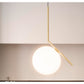 JS-GL-054-1 - ANTIQUE BRASS METAL Glass Ball Wall Light