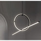 JS-GL-1008-1 - BLACK METAL & ACRYLIC Modern Hanging Light