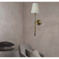 JS-GL-1022-1 - ANTIQUE BRASS METAL & FABRIC SHADE Cloth Shade Wall Light