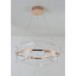 JS-GL-1055-600 - FRENCH GOLD METAL & ACRYLIC Cluster Hanging Light