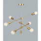 JS-GL-1081-6H - ANTIQUE BRASS METAL Modern Hanging Light