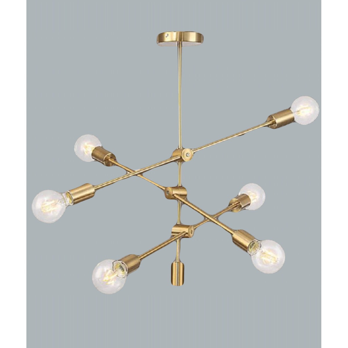 JS-GL-1081-6H - ANTIQUE BRASS METAL Modern Hanging Light