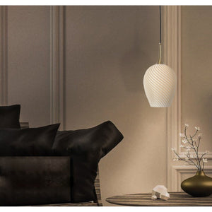JS-GL-1750-1 - ANTIQUE BRASS METAL & PLA Modern Hanging Light