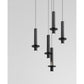 JS-GL-3001-25 - ANTIQUE BRASS METAL Glass Ball Chandelier