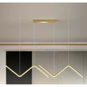 JS-GL-4038 - BRASS GOLD METAL & ACRYLIC Modern Hanging Light