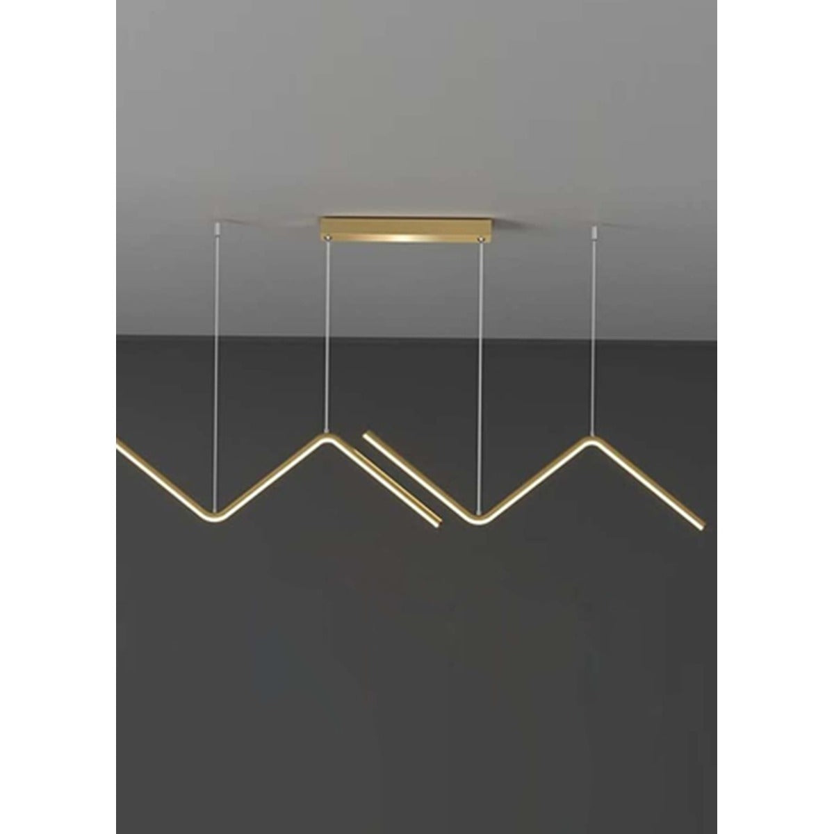 JS-GL-4038 - BRASS GOLD METAL & ACRYLIC Modern Hanging Light