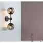 JS-GL-6008-2BK - BLACK METAL Glass Ball Wall Light