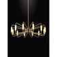 JS-GL-6306-12 - FRENCH GOLD METAL & ACRYLIC Modern Hanging Light