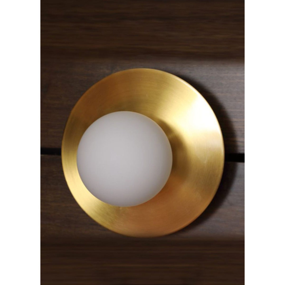 JS-GL-6770-1COP - BLACK & ANTIQUE COPPER METAL Glass Ball Wall Light