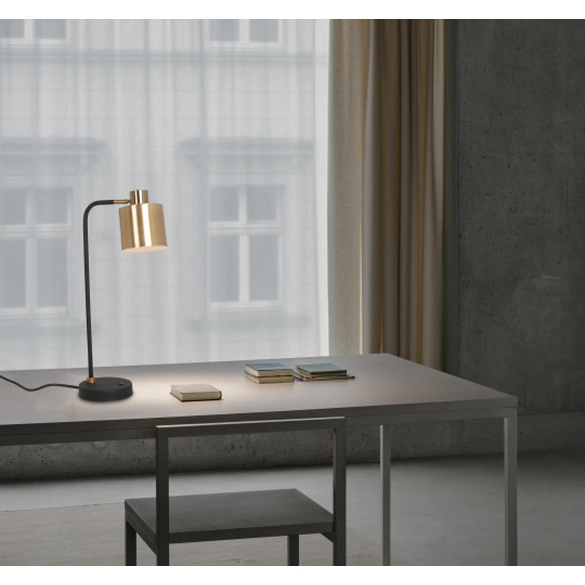 8596-BK-AB 1XE27 Hanging Light