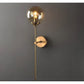 JS-GL-9258-1 - ANTIQUE BRASS METAL Glass Ball Wall Light