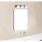 JS-GL-LED 3XA - MATT BRASS METAL & GLASS Led Mirror Lights