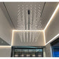 JS-GL-MD1606-LCH - CHROME METAL Led Chandelier