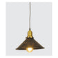 JS-GL-0000-H - ANTIQUE BRASS & RUSTIC BLACK Metal Hanging Light
