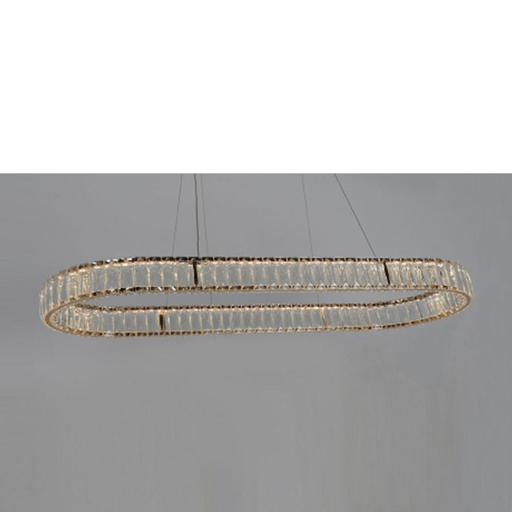 JS-GL-001-900 - FRENCH GOLD METAL & CRYSTALS Crystal Chandelier