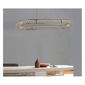 JS-GL-001-900 - FRENCH GOLD METAL & CRYSTALS Crystal Chandelier