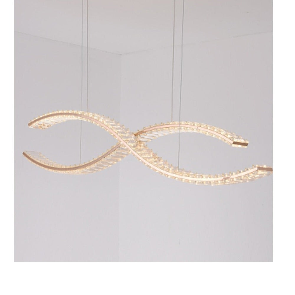 JS-GL-001L-2 - FRENCH GOLD METAL & CRYSTALS Crystal Chandelier