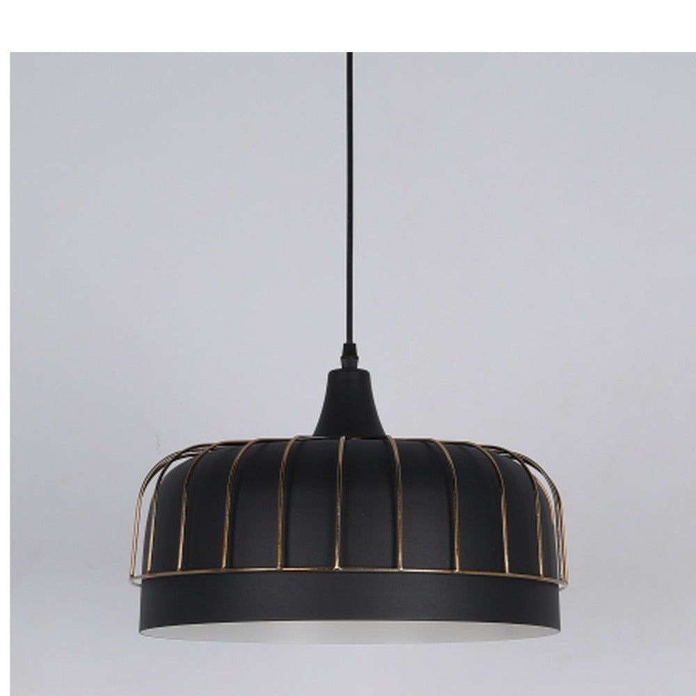 JS-GL-0021-GD - GOLD & BLACK & WHITE Metal Hanging Light