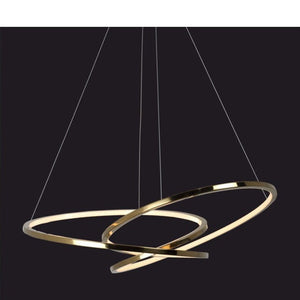 JS-GL-0023-600 - Gold Metal & Acrylic Led Chandelier
