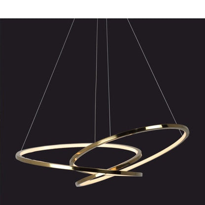 JS-GL-0023-600 - Gold Metal & Acrylic Led Chandelier