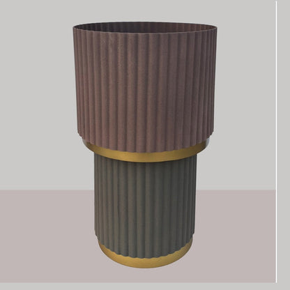 JS-GL-0026-T BL-GR - Texture Blue & Texture Green & Gold Metal Modern Table Lamp