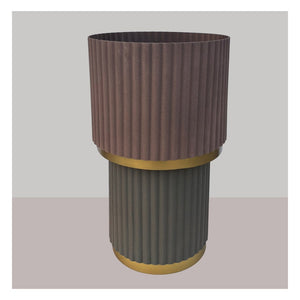 JS-GL-0026-T BL-GR - Texture Blue & Texture Green & Gold Metal Modern Table Lamp
