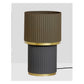 JS-GL-0026-T BR-GR - Texture Brown & Texture Green & Gold Metal Modern Table Lamp