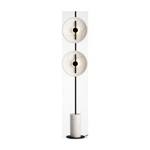 JS-GL-0027-F - Black Metal & Resin Marble Floor Lamp
