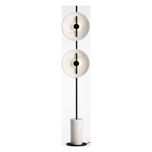 JS-GL-0027-F - Black Metal & Resin Marble Floor Lamp