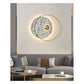 JS-GL-003-W - Antique Brass Metal & Acrylic Marble Wall Light