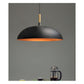 JS-GL-00400-1 - BLACK & GOLD WOOD Metal Hanging Light