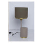 JS-GL-0046-T GR - Texture Green & Beige & Gold Metal Modern Table Lamp
