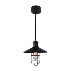 JS-GL-006-H - BLACK Metal Hanging Light