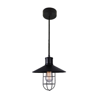 JS-GL-006-H - BLACK Metal Hanging Light
