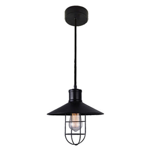 JS-GL-006-H - BLACK Metal Hanging Light