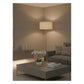 JS-GL-0073-BL - Antique Brass & Texture Blue Metal & Shade Modern Floor Lamp