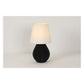 JS-GL-00779-WH - Black Metal & Pla Modern Table Lamp