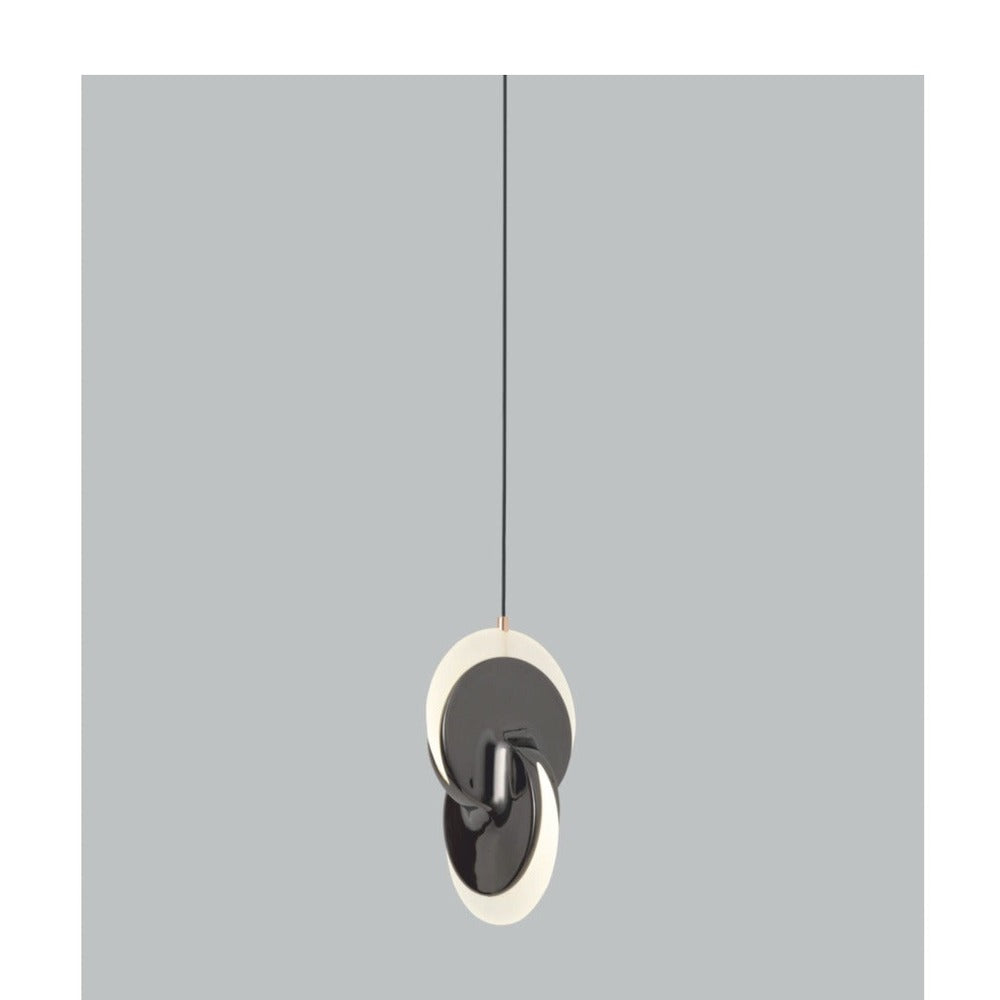 JS-GL-010-1 - Gun Black Metal & Acrylic Led Hanging Light