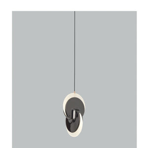 JS-GL-010-1 - Gun Black Metal & Acrylic Led Hanging Light