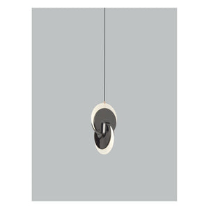 JS-GL-010-1 - Gun Black Metal & Acrylic Led Hanging Light