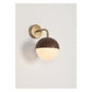 JS-GL-01152-WD - ANTIQUE BRASS & DARK WOOD GLASS Metal Wall Light
