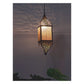 JS-GL-0140-L - Rustic Grey Copper Glass & Juth Fabric Metal Hanging Light