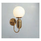 JS-GL-0150-W - ANTIQUE BRASS METAL Glass Ball Wall Light